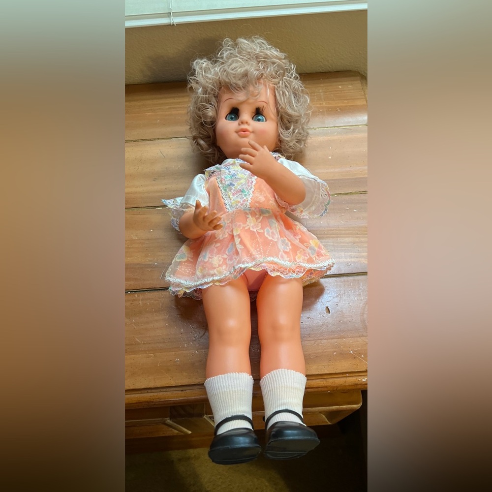Vintage Musical Rocking Motion Plastic Doll - Picture 2 of 7